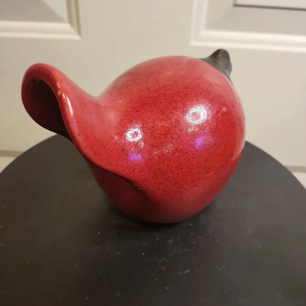 Mid-Century Modern Scandinavian Toikka Style Red and Black Bird - Picture 6 of 10